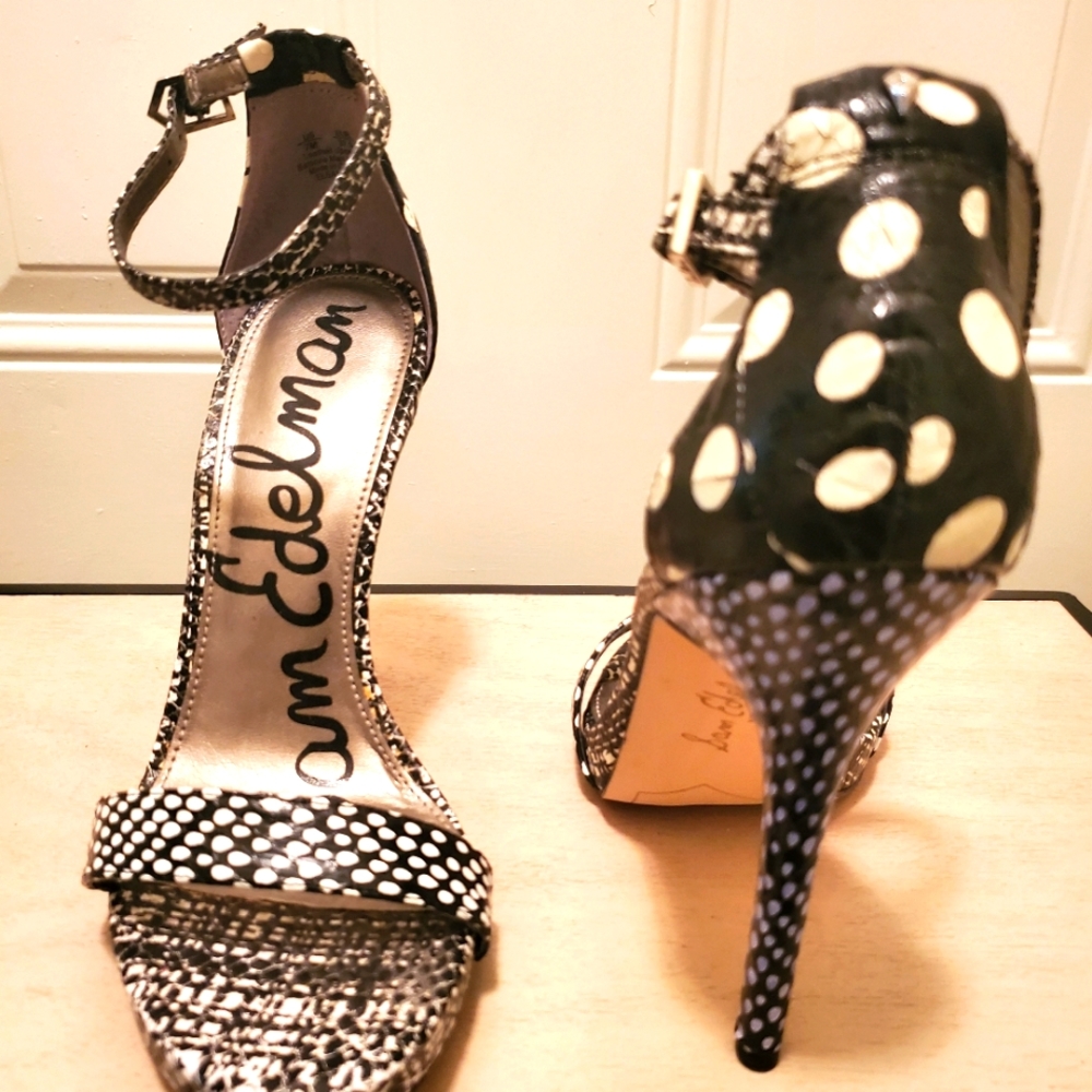 Sam Edelman size 7 leather black and white